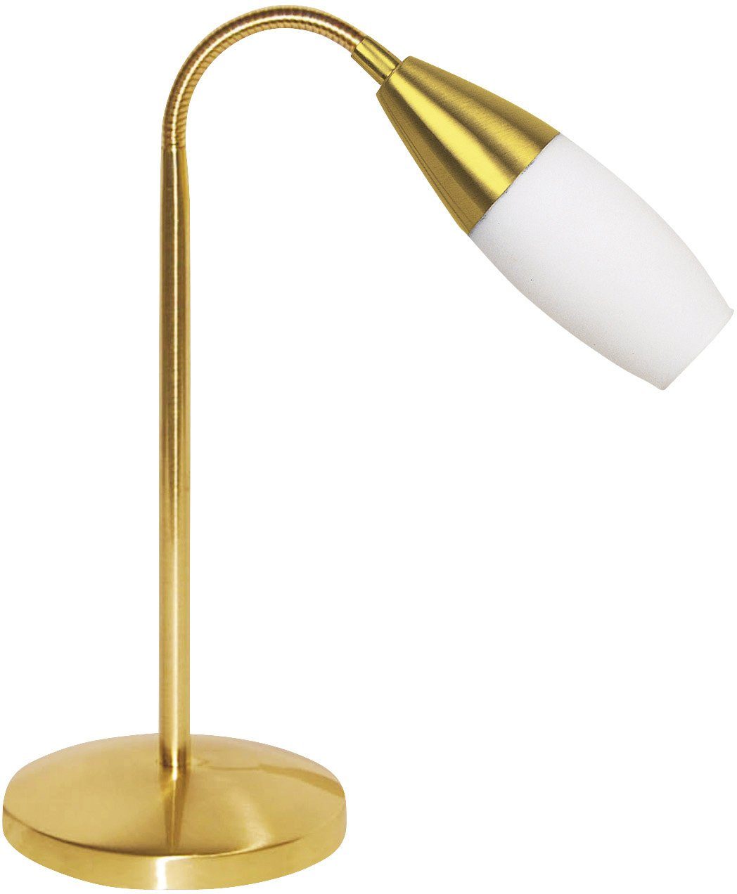 näve LED Tischleuchte Gola, LED wechselbar, Warmweiß, Messingleuchte mit LE günstig online kaufen