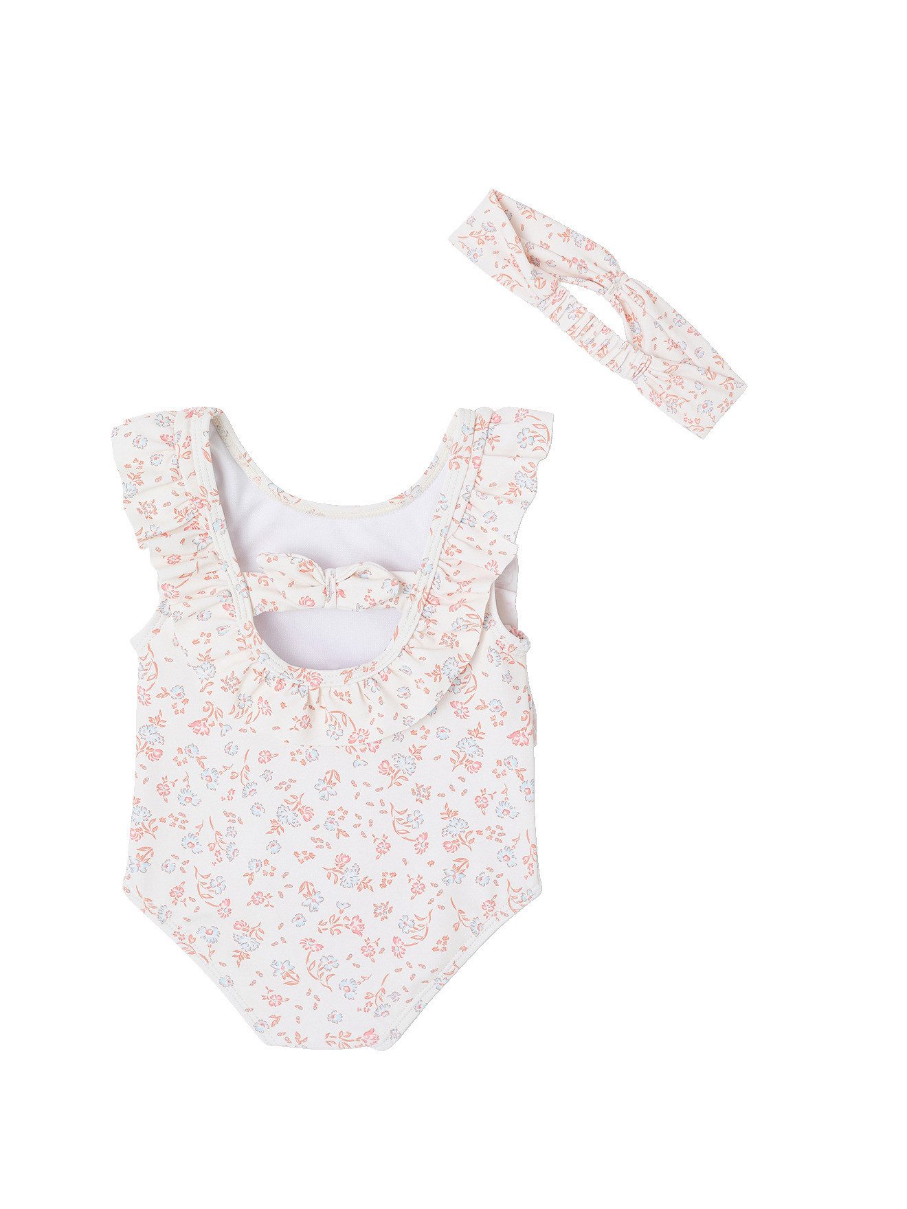vertbaudet Badeanzug Mädchen Baby-Set: Badeanzug & Haarband