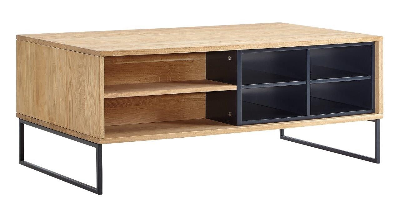 FURNARO Couchtisch, Wildeiche massiv natur geölt günstig online kaufen