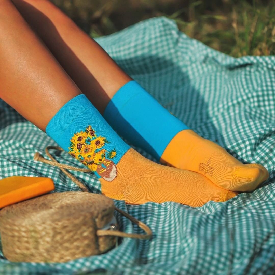 TwoSocks Freizeitsocken Socken für den Paar) (2 Herren, Sonnenblume, & Damen Einheitsgröße Herbst