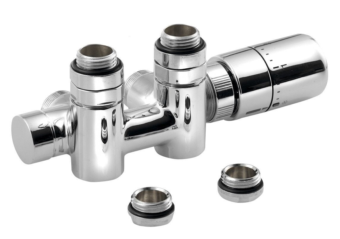 Sapho Thermostatventil TWIN COMBI Thermostatventil-Anschluss-Set für Mittelanschluss, Rechts, Sapho-CP5010S
