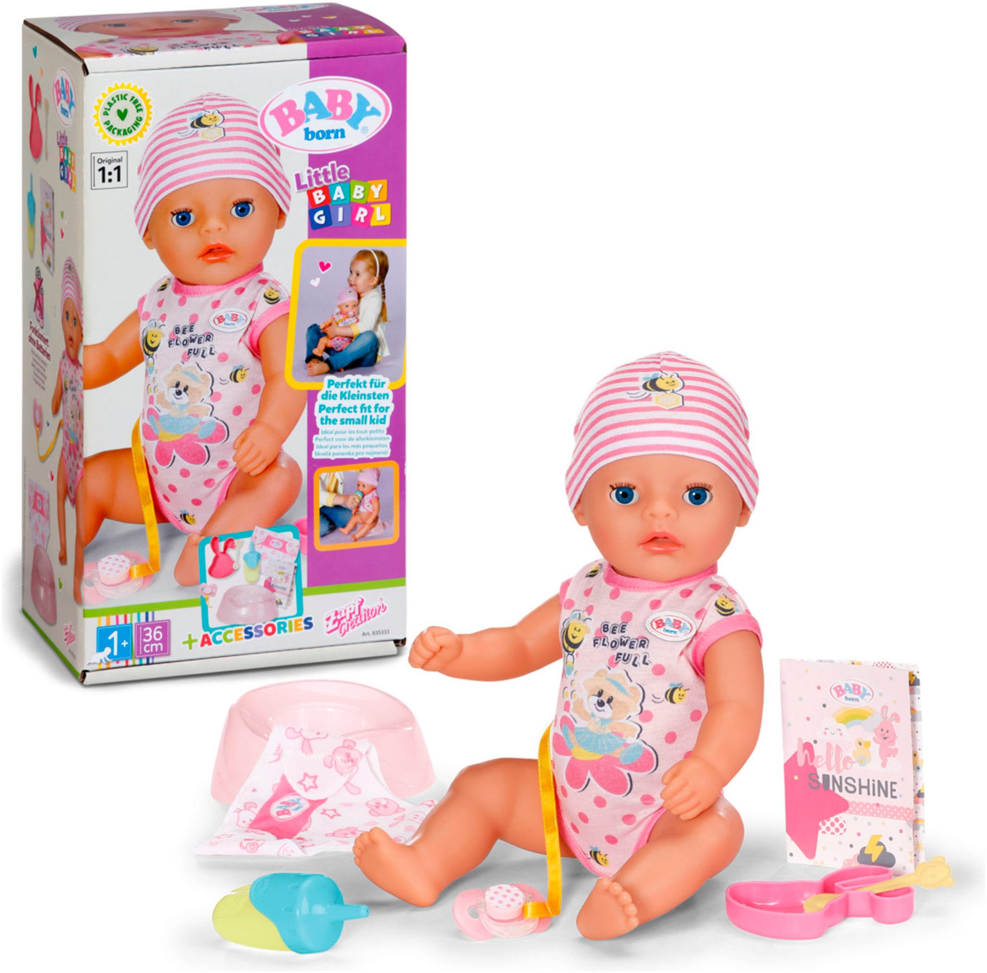 Babypuppe Little Baby Girl, Lena, 36 cm