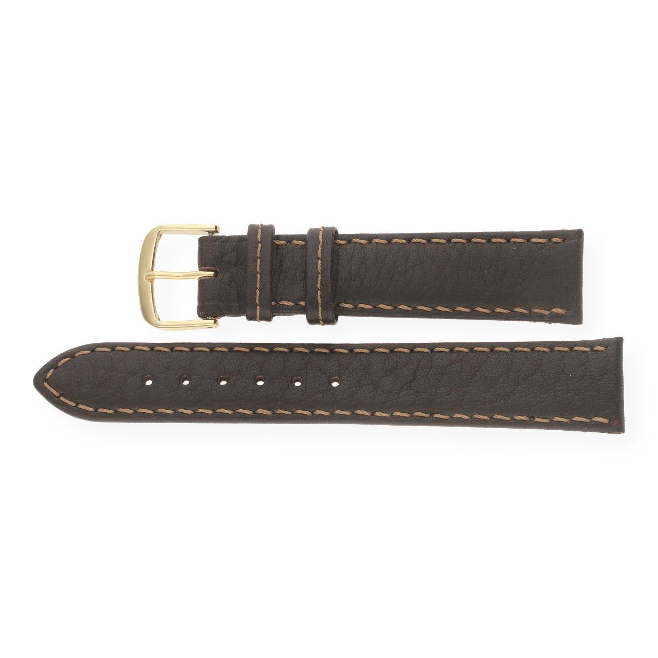 JuwelmaLux Uhrenarmband JuwelmaLux Uhrenband Rindsleder dunkelbraun JL38-10-0006