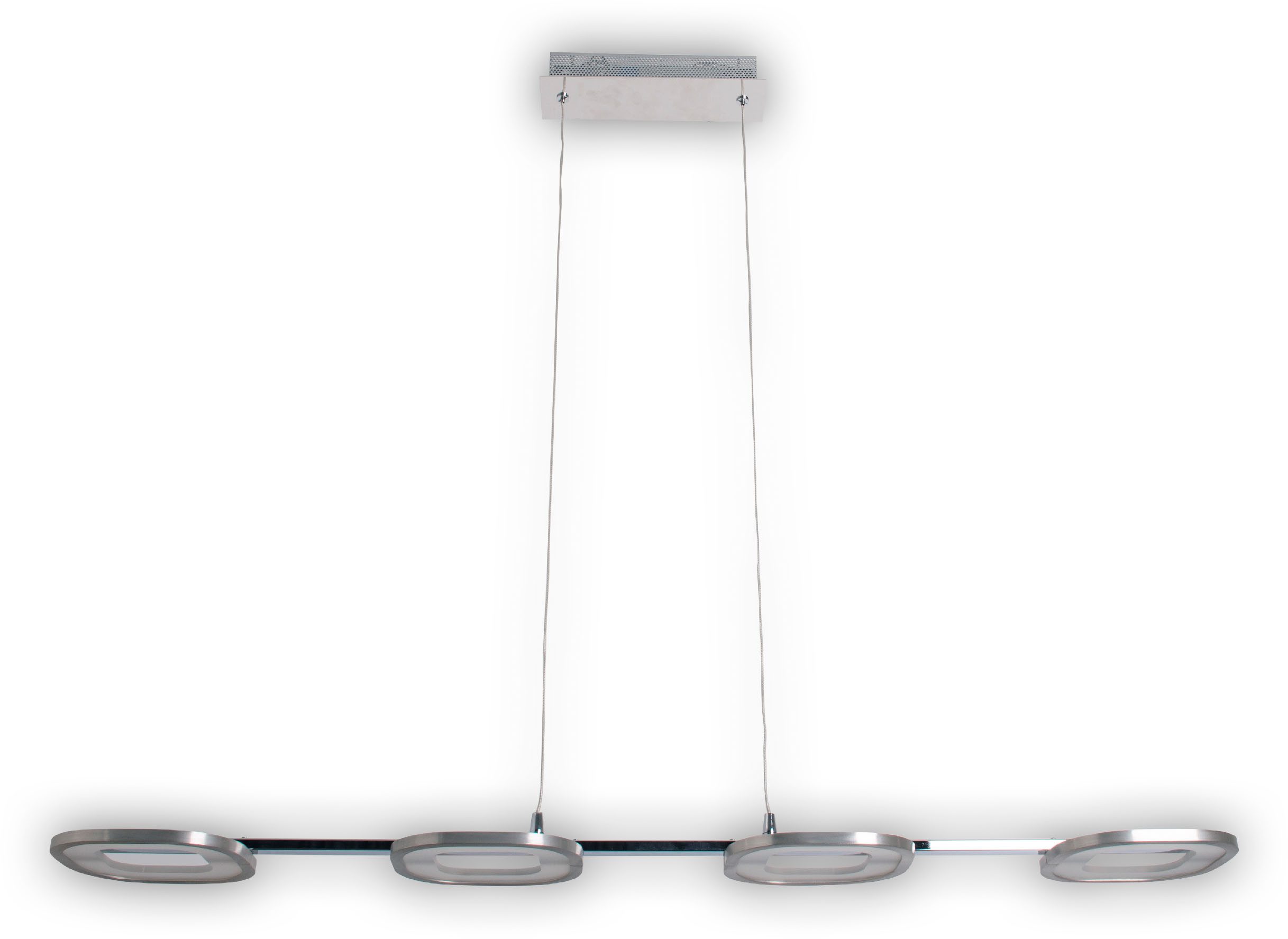 näve LED Pendelleuchte Beam, LED fest integriert, Warmweiß, 4 Brennstellen, Höhe 150cm, Довжина 100cm, warmweißes Licht