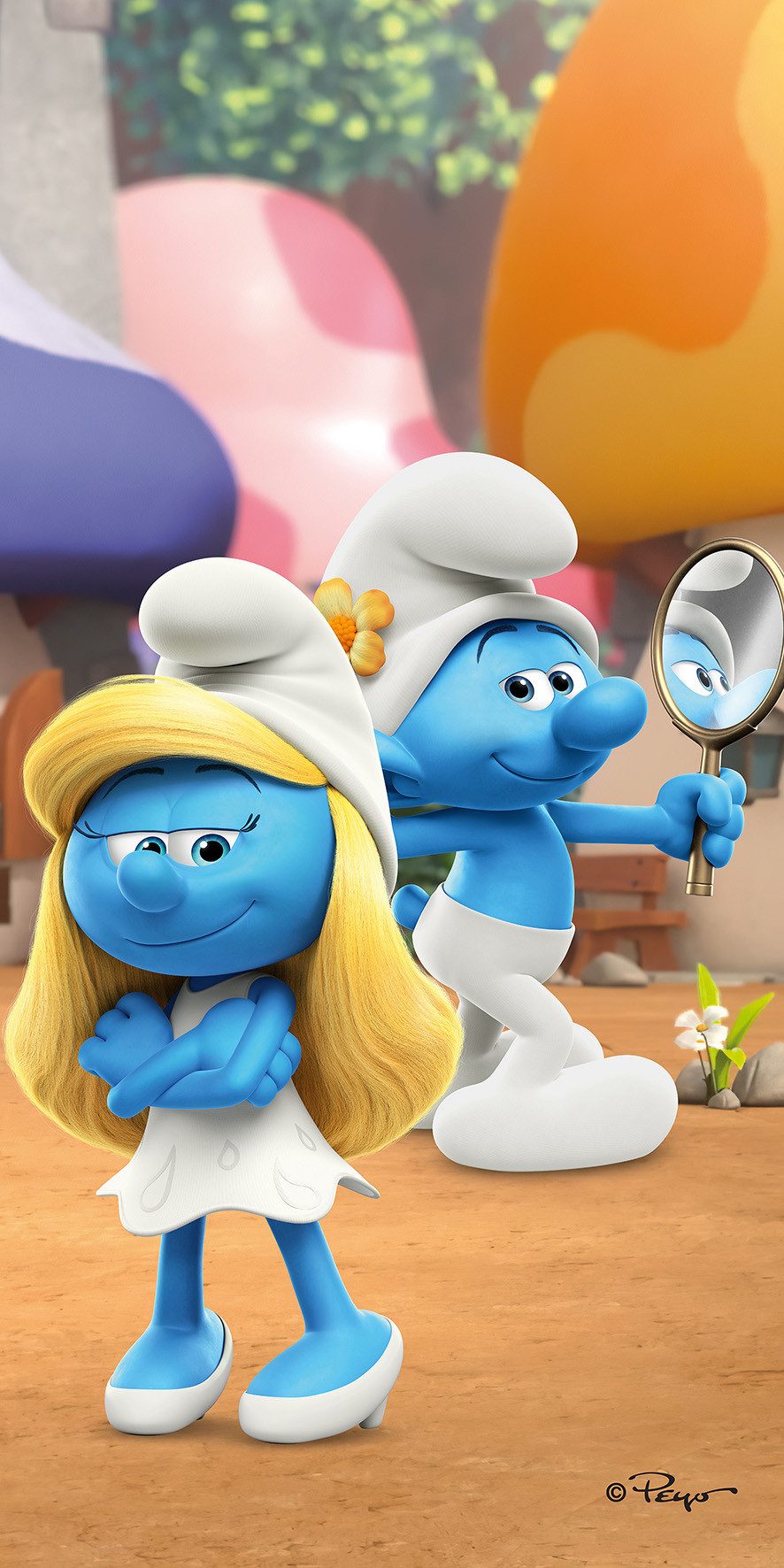 The Smurfs Strandtuch Schlümpfe Smurfs Badetuch Strandtuch 70 x 140 cm