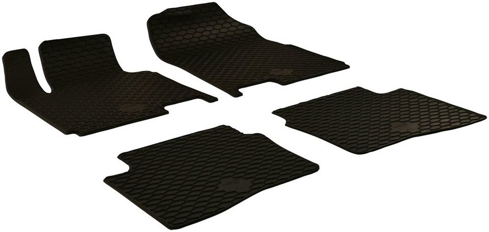 WALSER Passform-Fußmatten (4 St), für Hyundai i20 Coupé, Schrägheck, für  Hyundai i20 (GB, IB) 11/2014-Heute