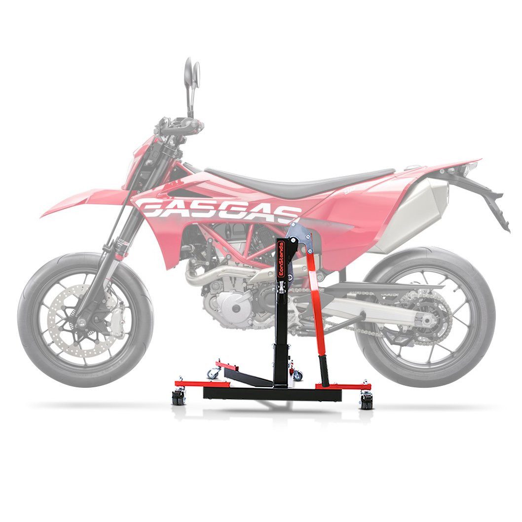 ConStands Motorradheber CS Power Evo-Zentralständer für Gas Gas SM 700 Supermoto 22-25 Rot