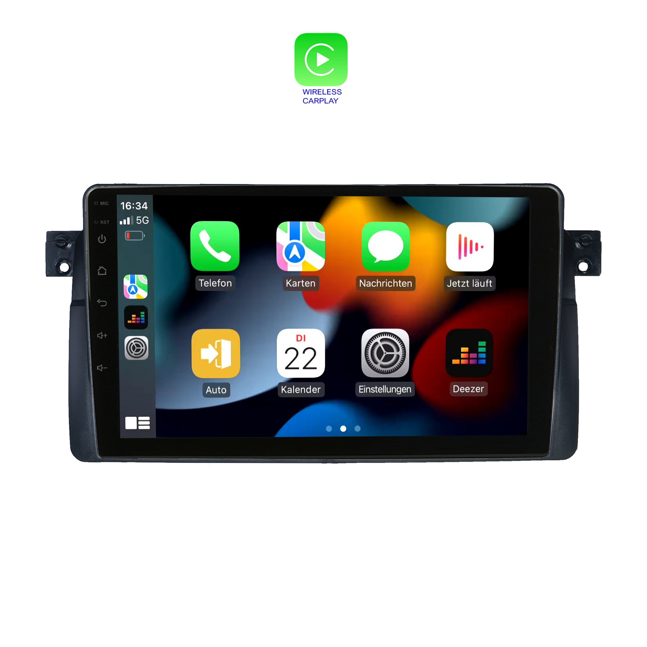 TAFFIO Für BMW E46 9" Touch Android Autoradio GPS Navi CarPlay AndroidAuto Einbau-Navigationsgerät