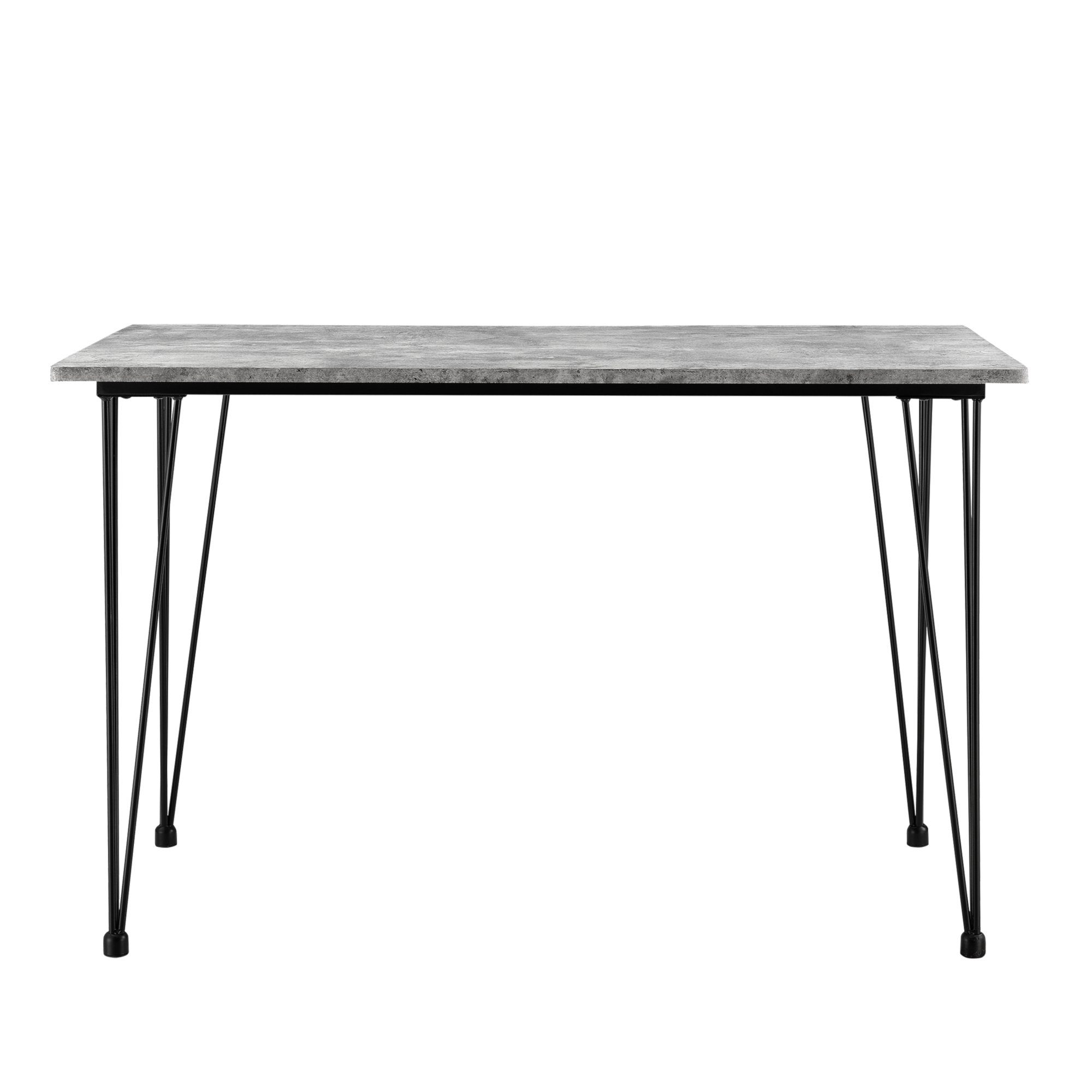 en.casa Esstisch, »Kiel« Tisch mit Hairpin-Legs Beton-optik