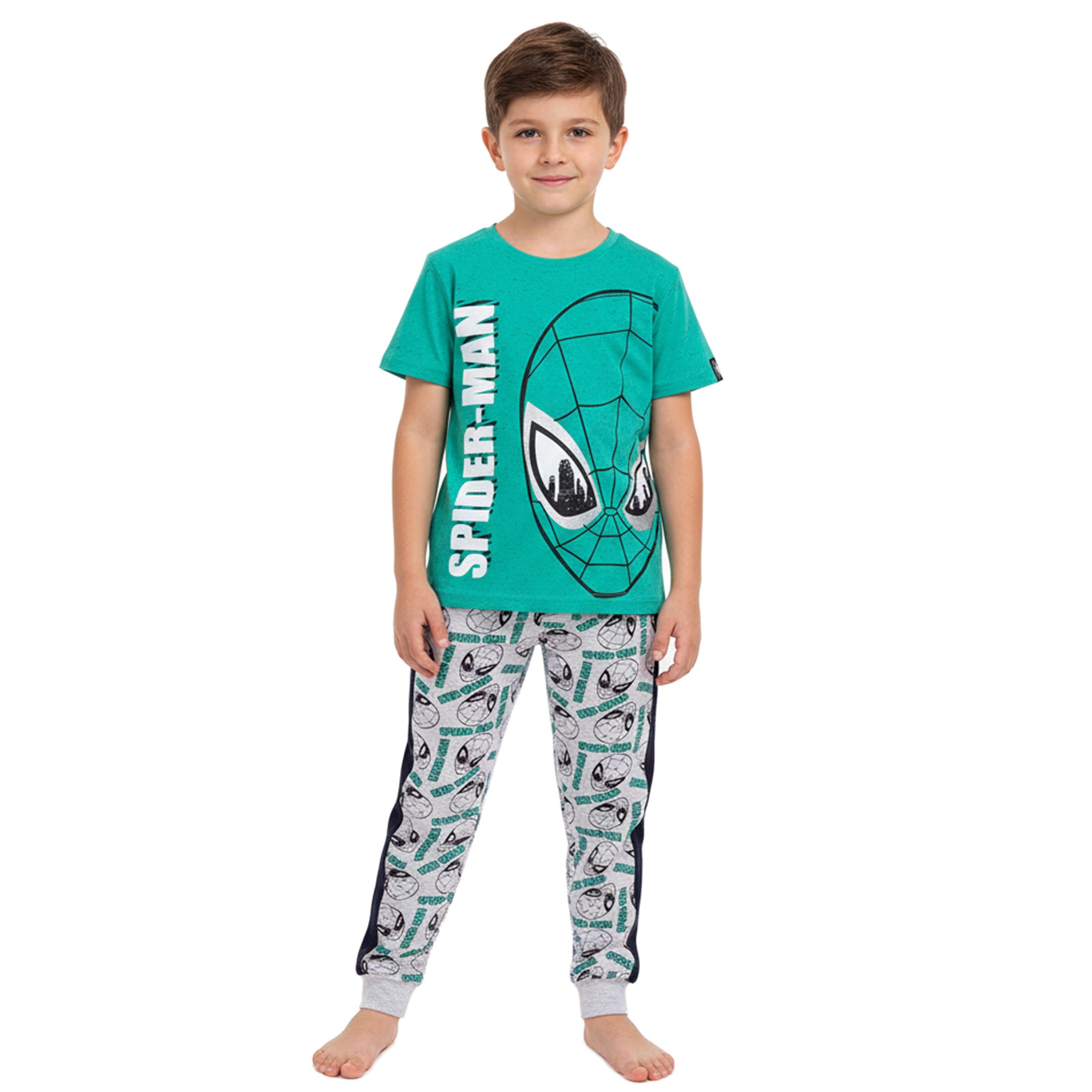 MARVEL Pyjama Marvel Spider-Man Baumwoll-Pyjama für Jungen, 2-teiliges Set