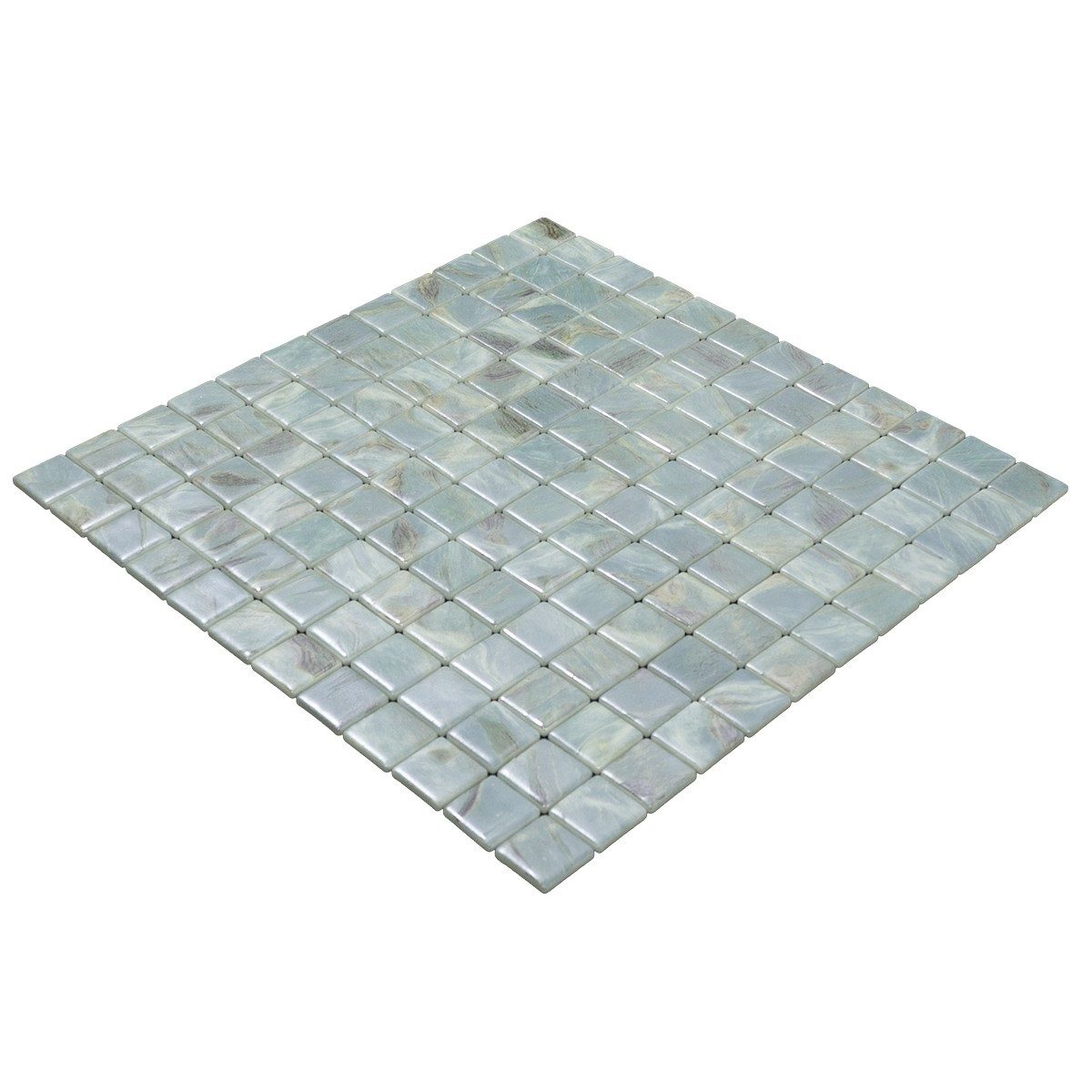 Mosafil Mosaikfliesen Muster von Glas Schwimmbad Pool Mosaik Alassio 25, Glas-Ecoglas 10.000x10.000, grau, Punktverklebt - Frostsicher - Wasserdicht - Wasserfest - Rutschfest