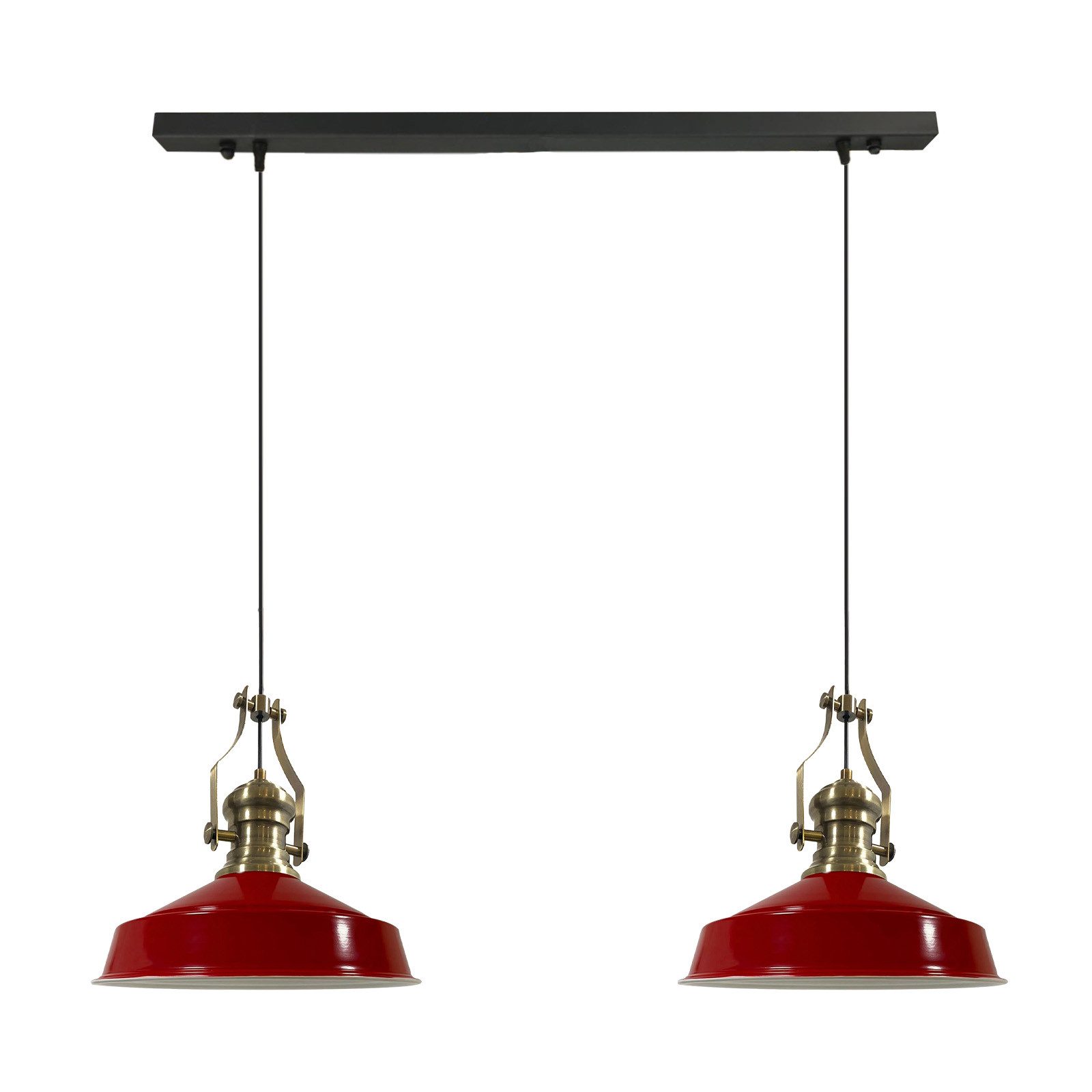Bamyum Pendelleuchte Asletl Hängelampe aus Metall 2 Flammige, E27, Vintage Lampe, ohne Leuchtmittel