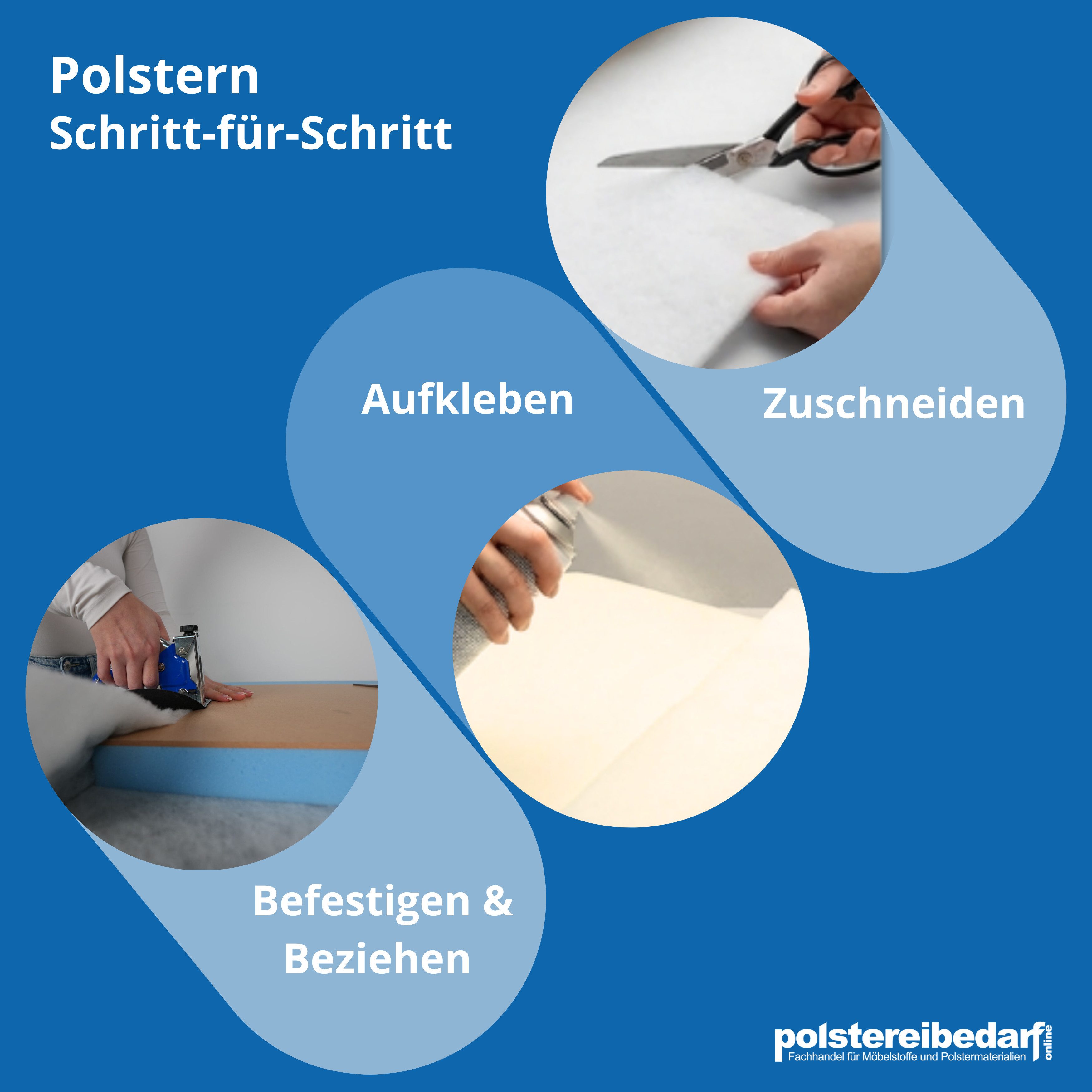 Heiro Stoff Polster Vlies Watte Weiß 150cm breit 100 g/m² Meterware, Meterware - Breite: 150 – Bild 4 von 5