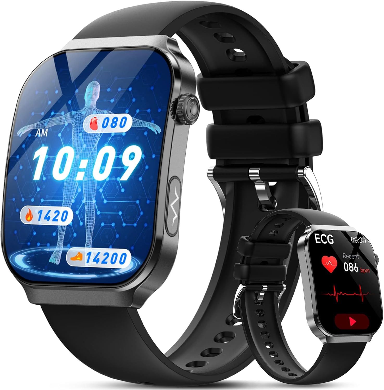 Lgnitek A2 Smartwatch (5,5 cm, Andriod ios), Fortschrittliche Smartwatch mit großem
