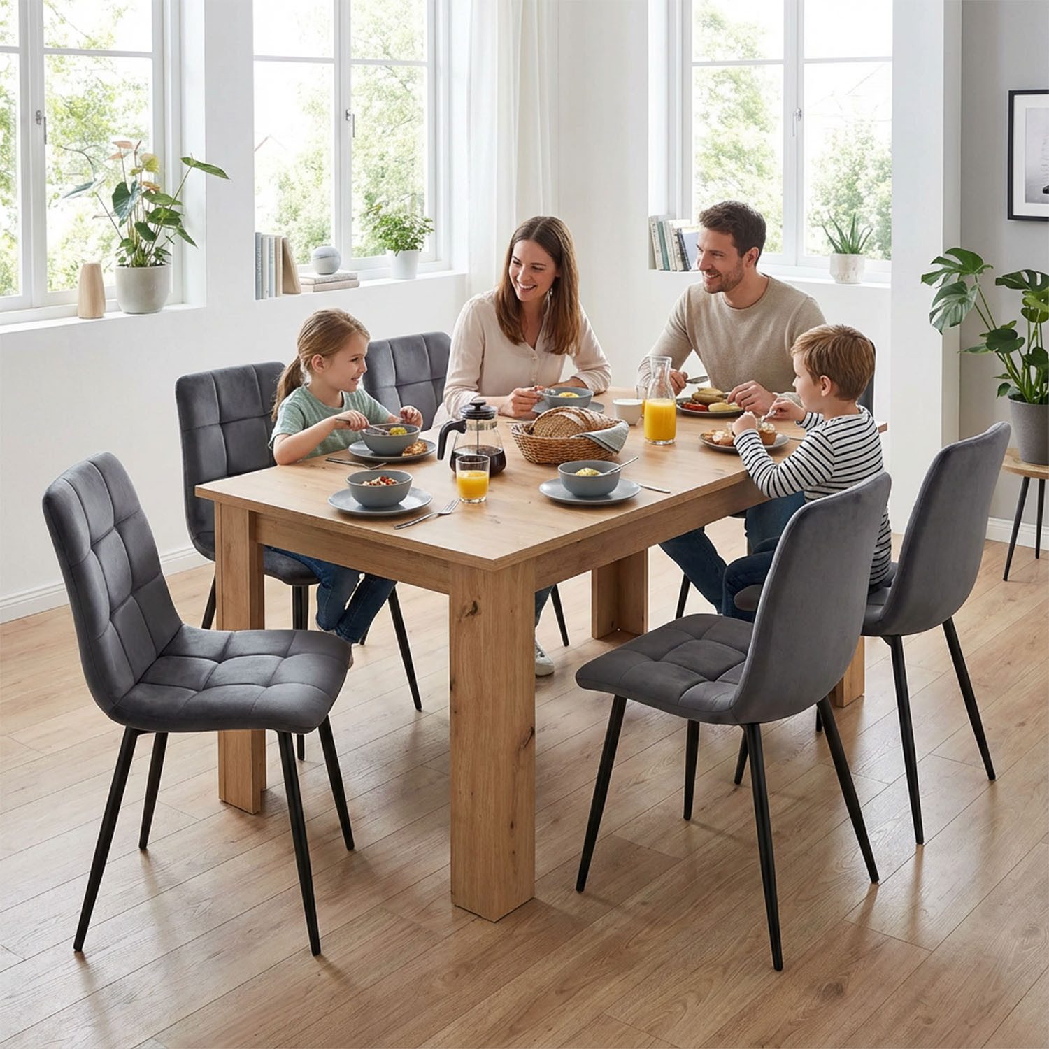 Homestyle4u Esstisch ausziehbar 80x120 auf 80x160 Holztisch Küchentisch Holz modern, Braun, ausziehbar auf 80x160, Esszimmertisch, Artisan Eiche optik