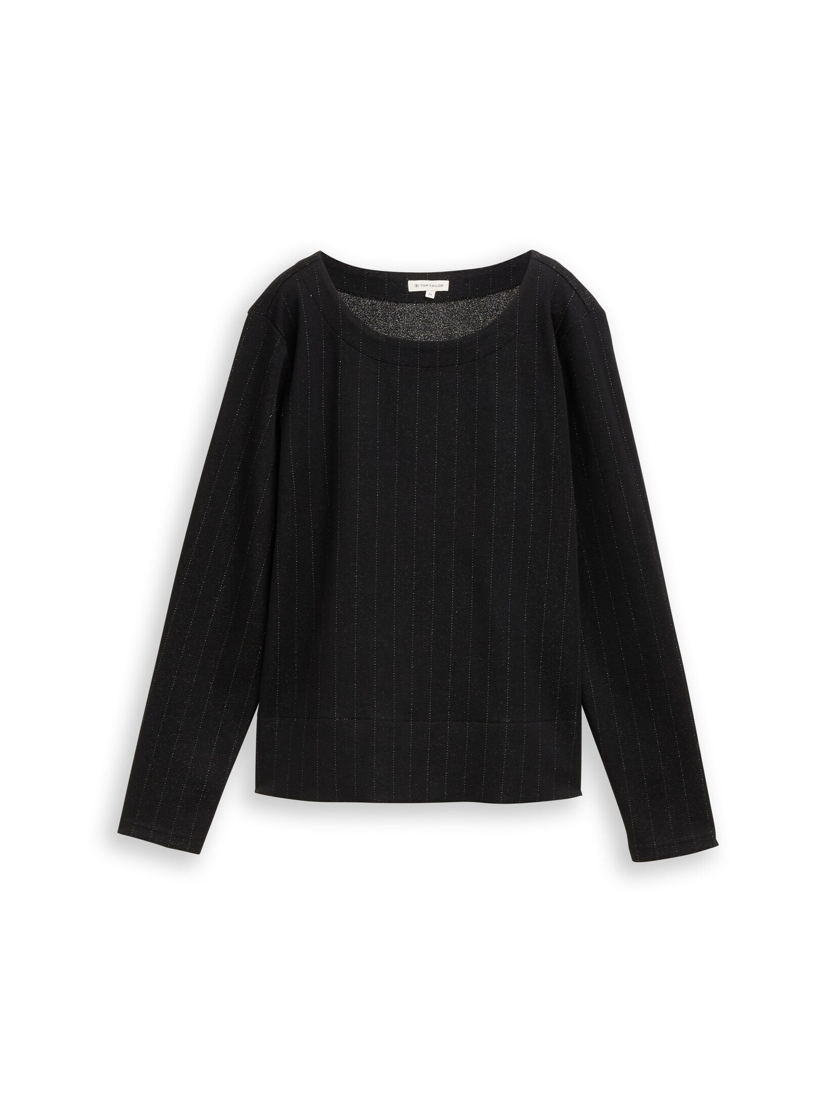TOM TAILOR Langarmshirt T-Shirt Langarmshirt mit Glitzer-Effekt