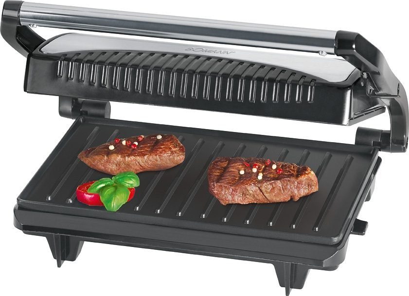 BOMANN Kontaktgrill MG 2251 CB, 700 W, Kleines Gerät besonders gut für die  kleine Küche geeignet - nur 27 cm breit