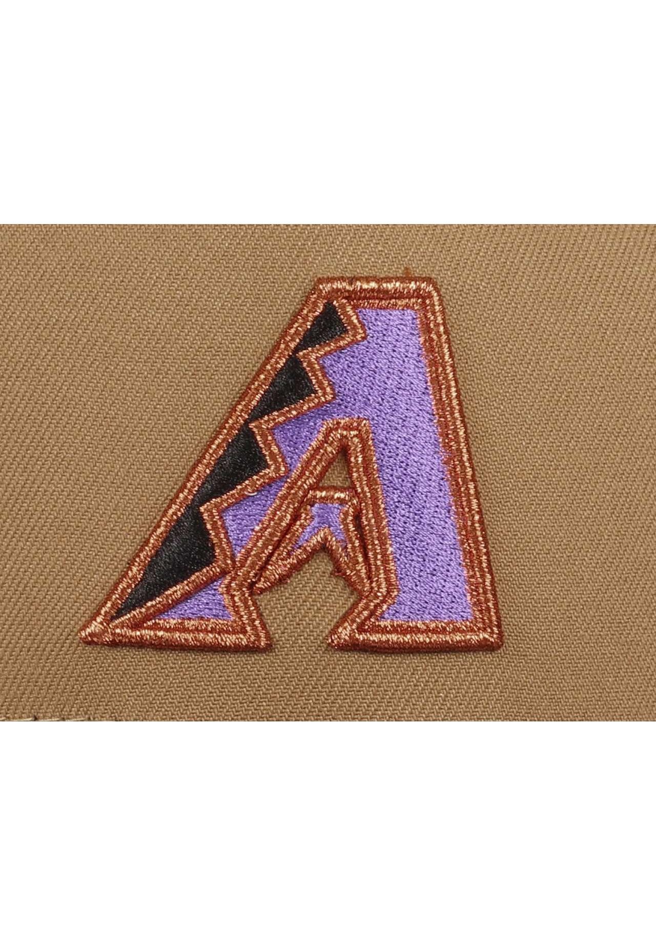New Era Baseball Cap Arizona Diamondbacks MLB Inaugural Season 1998 Sidepatch Khaki Black C (1-St)