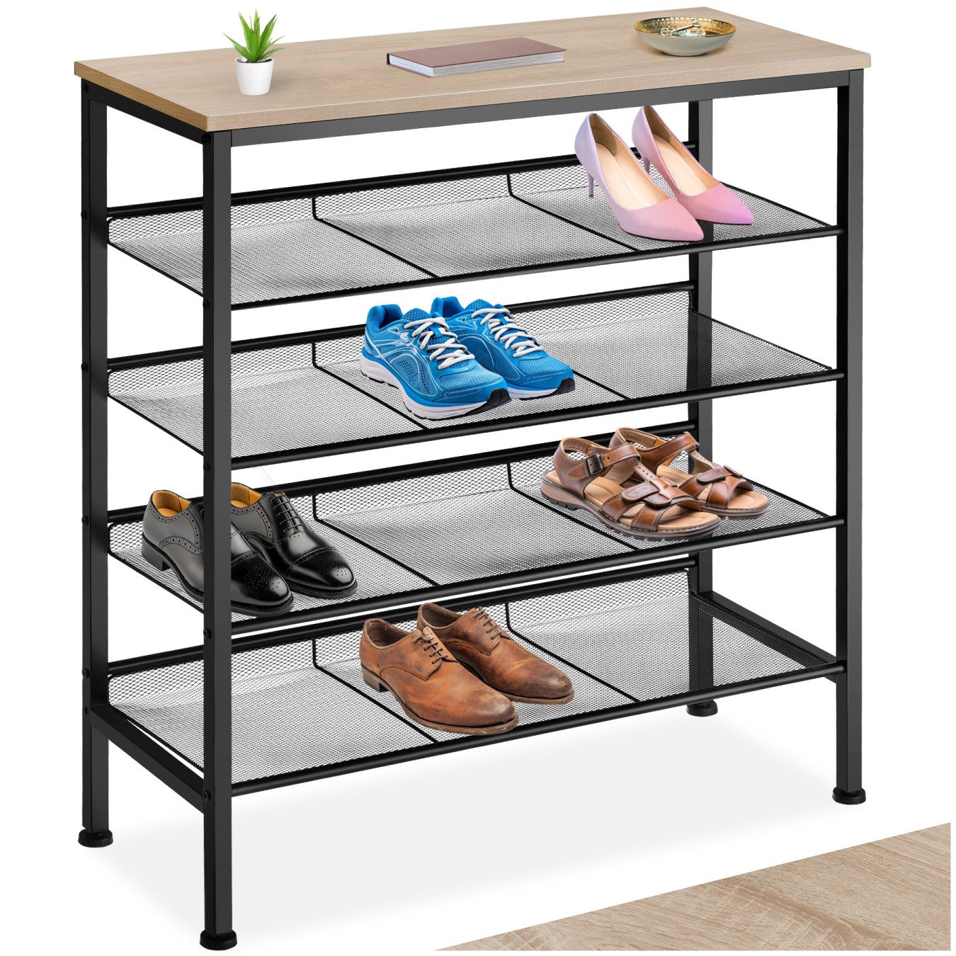 tectake Schuhregal Bournemouth, Set 1-tlg., Industrial günstig online kaufen