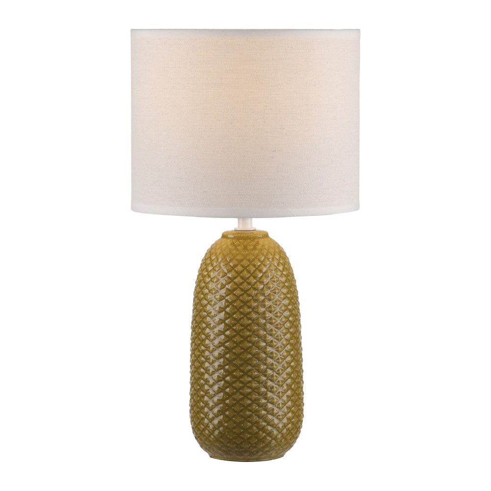 JUST LIGHT LED Tischleuchte LED Tischlampe PINE Textilschirm weiß 38cm, 1x E14 25W max., Textilschirm weiß 38cm