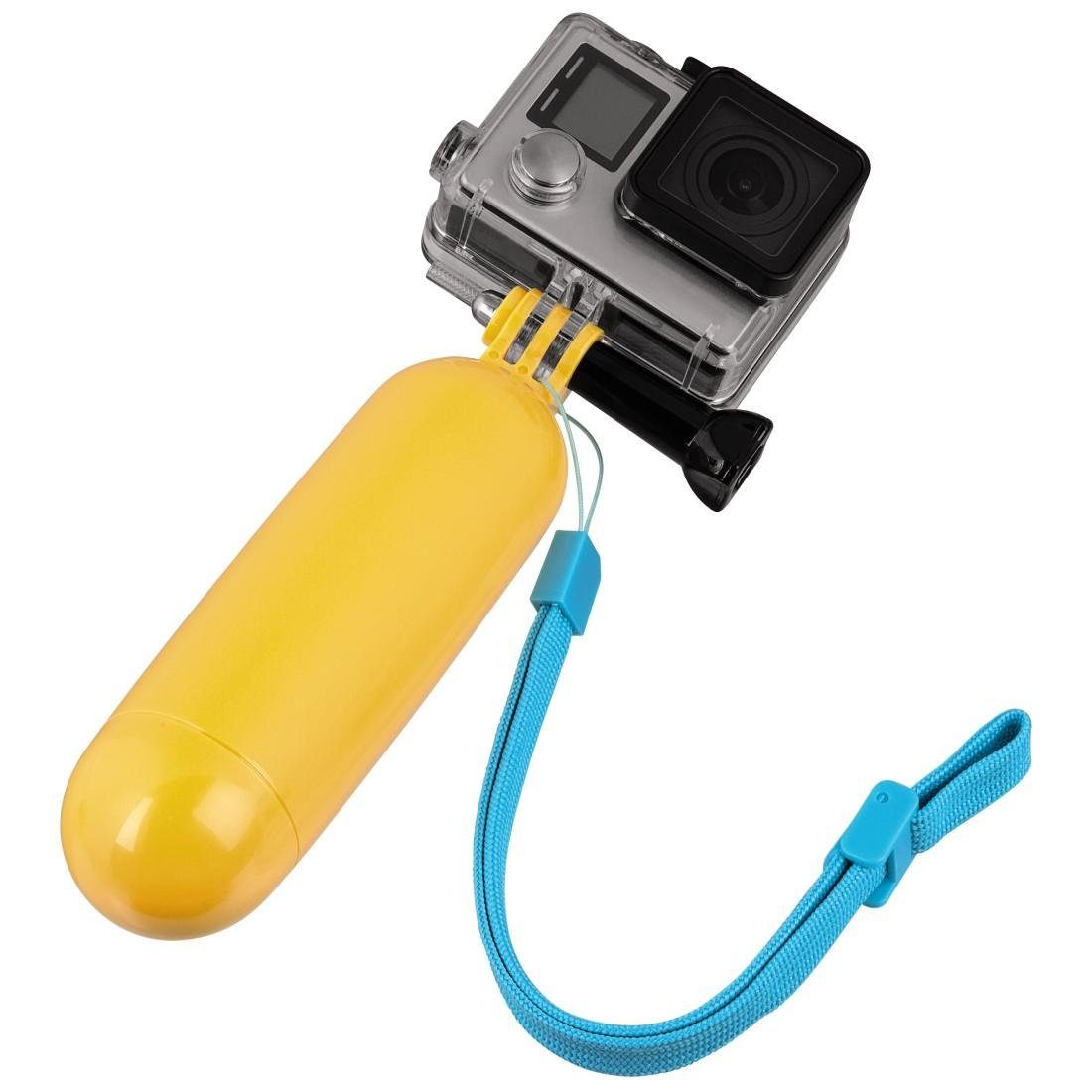 Hama Kamerahalterung Schwimmgriff für GoPro Hero 2, 3, 3+, 4 Actioncam Halter, (bis 2 Zoll, - Auftriebshilfe Griff Stick)
