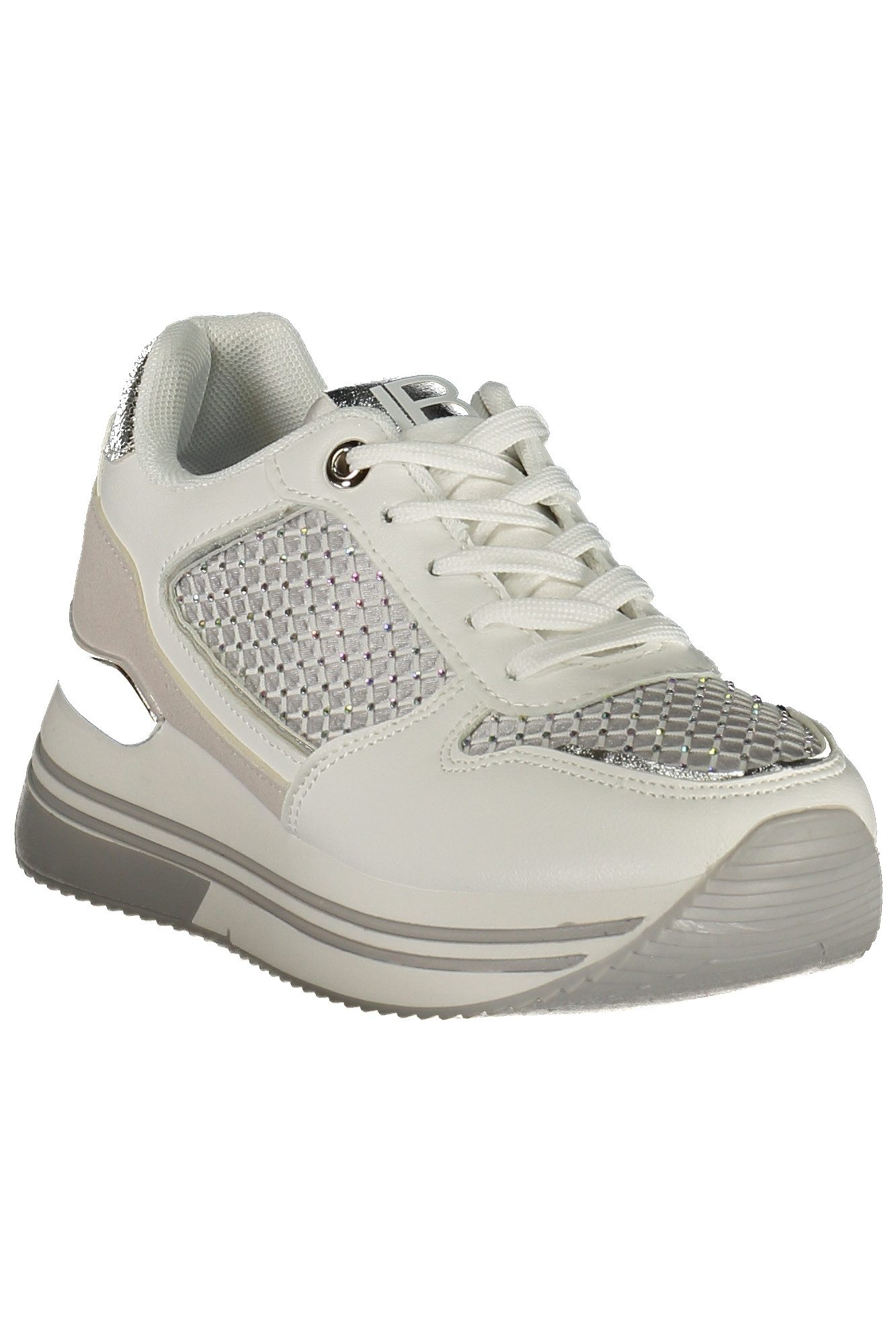 Laura Biagiotti Sneaker Elegante Damensneaker: Weiß mit silbernen Details