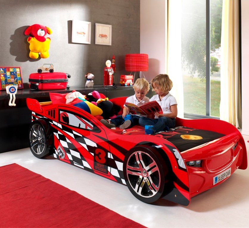 Vipack Kinderbett (Made in Europe), Rennwagenbett, Autobett