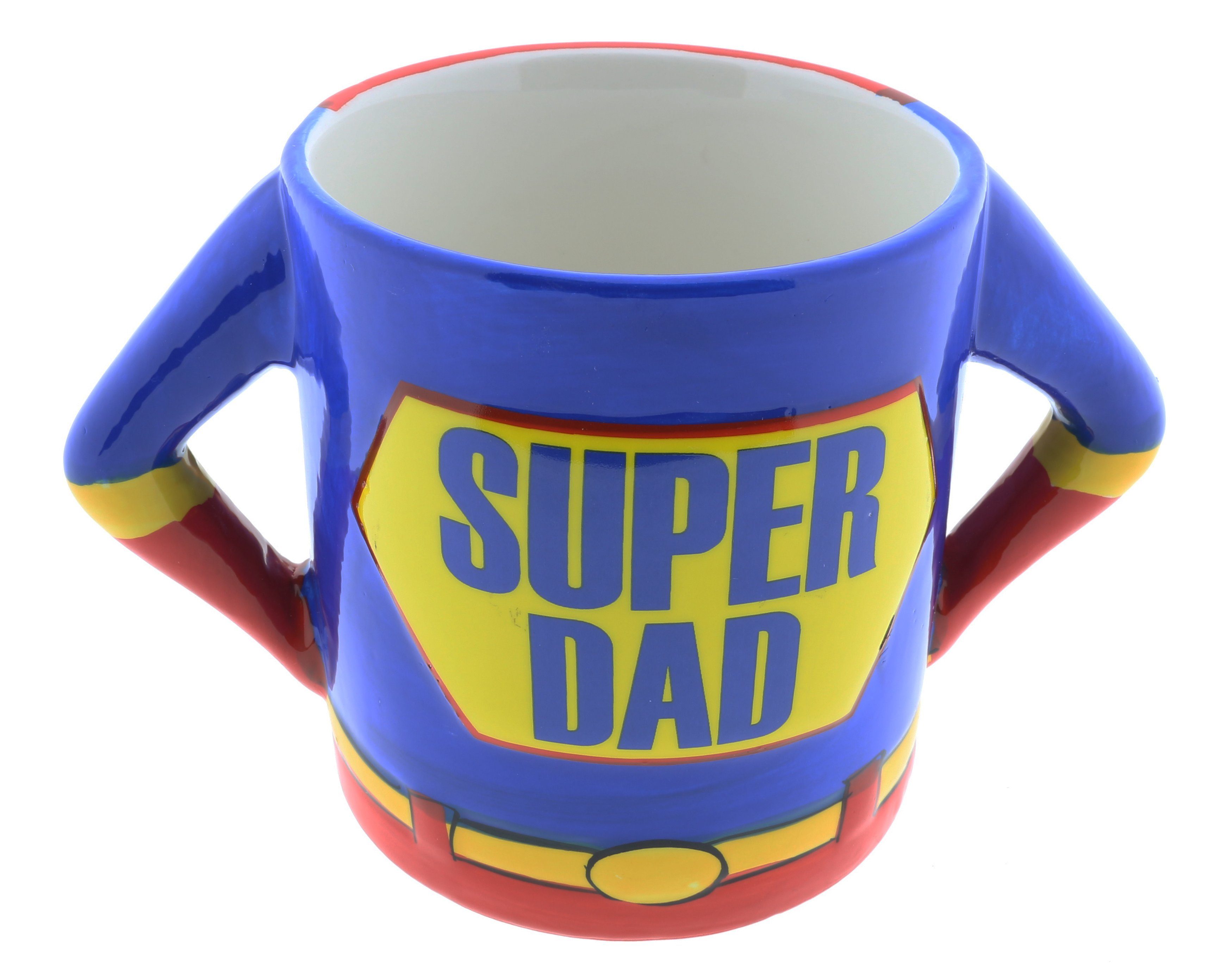 Hebgen Trading Tasse Becher Super Mom + Tasse Super Dad je 500ml Spar-Set