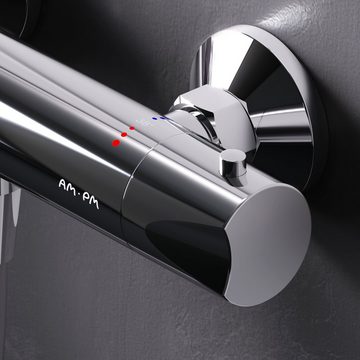 AM.PM Duschsystem Hit Duscharmatur Duscharmaturen Duschthermostat inkl. Handbrause, 1 Strahlart(en), Set, Mischbatterie, Antikalk-System