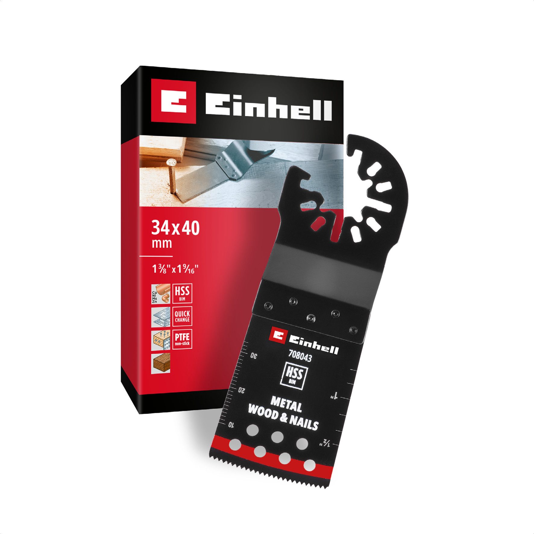 Einhell Sägeblatt Original Einhell Tauchsägeblatt aus Bi-Metall für Metall- und Holzbear, Original Einhell Tauchsägeblatt aus Bi-Metall für Metall- und Holzbear