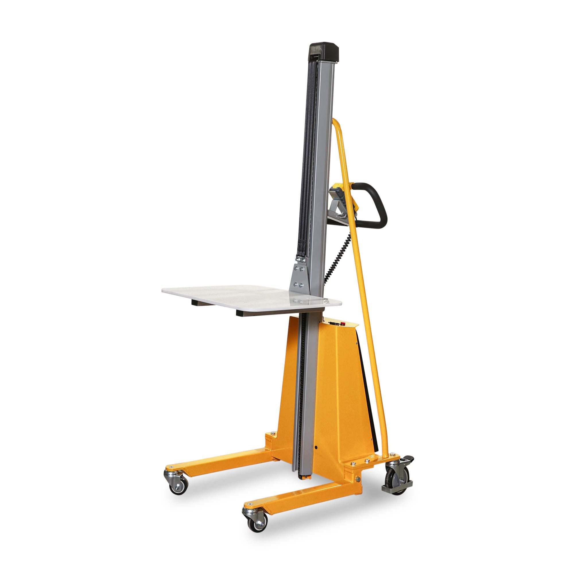 OSWALD Transportgeräte Gabelhubwagen Ergonomischer Hubtisch EHT2015 200 kg 1500mm semi-elektrisch, (ETH2015), Internes Ladegerät (220 V), Elektrischer Hub bis 1.500 mm