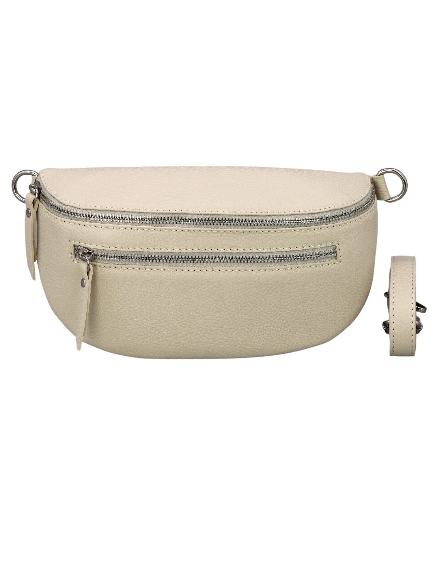BRISE TASCHE Schultertasche Lucia Damen Leder-Bauchtasche – Echtleder, Made in Italy (Einzelartikel, Gurt separat erhältlich), Reißverschlussfächer, Kompakte Größe, Handgefertigt in Italien