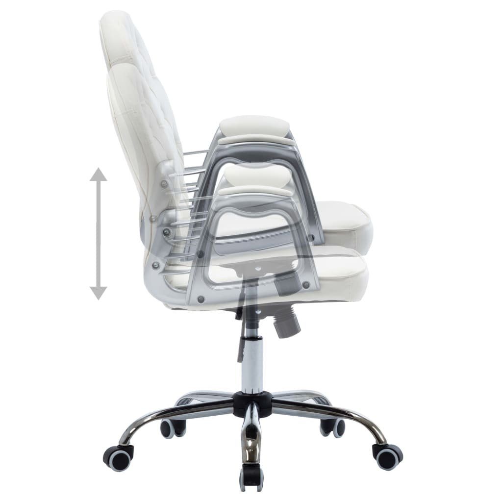 Bürodrehstuhl Weiß Kunstleder Bürostuhl Weiß | Weiß vidaXL (1 St)