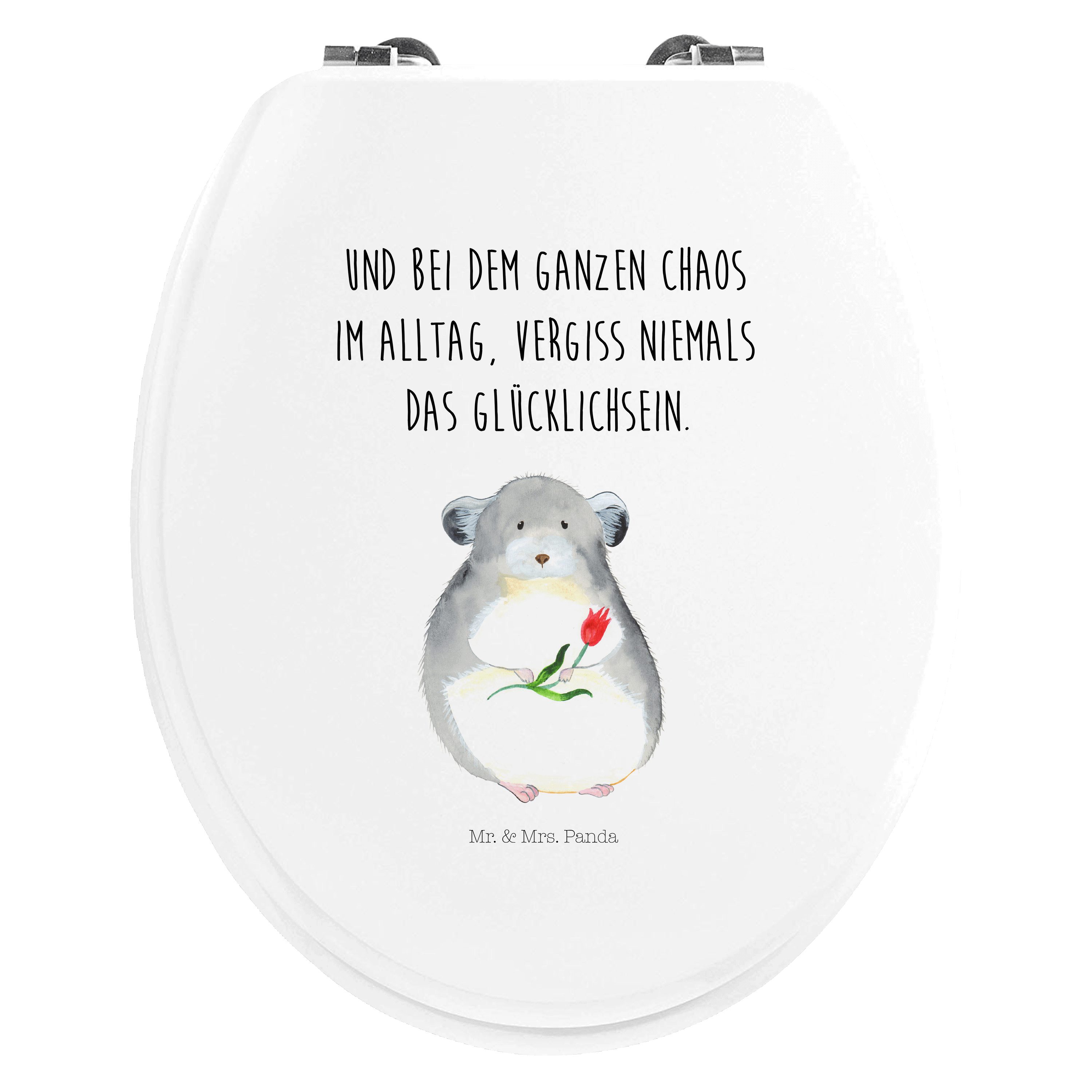 Mr. & Mrs. Panda WCSitz »Chinchilla mit Blume Transparent Geschenk