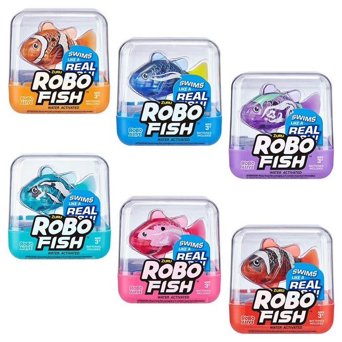 ZURU Badespielzeug Robo Alive Roboter Fisch (1-tlg) Badespielzeug Selbstschwimmender Fisch Roboterfisch