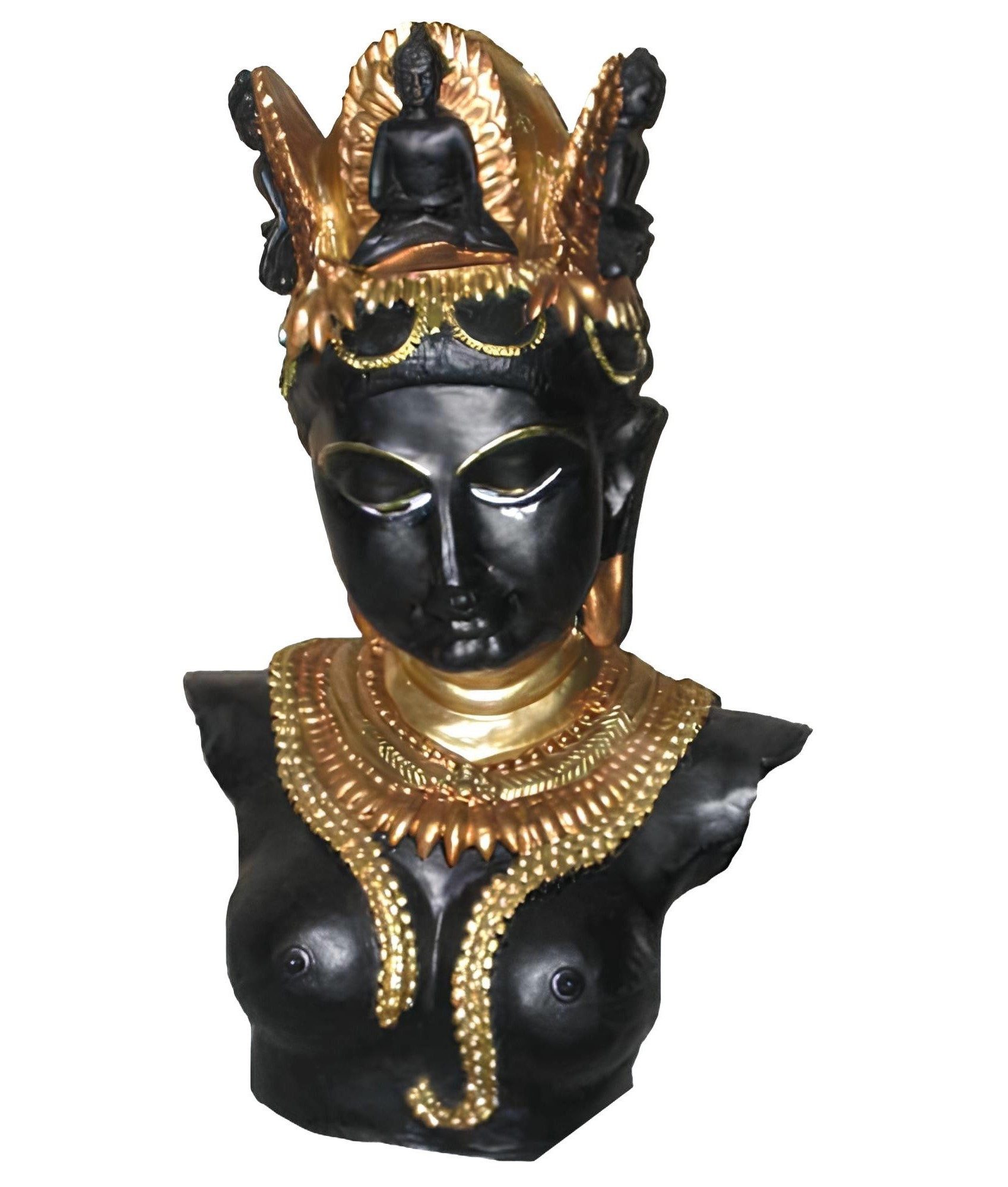 Xlmoebel Buddhafigur Tibetische Buddha Dipamkara Büste aus handgefertigtem Material (Skulptur), Hergestellt in Europa