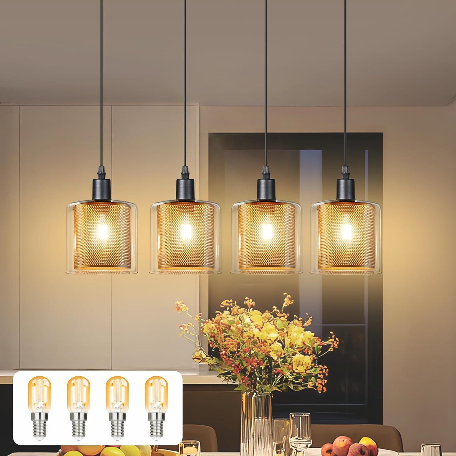 ZMH Pendelleuchte Esszimmer Vintage Pendellampe mit günstig online kaufen