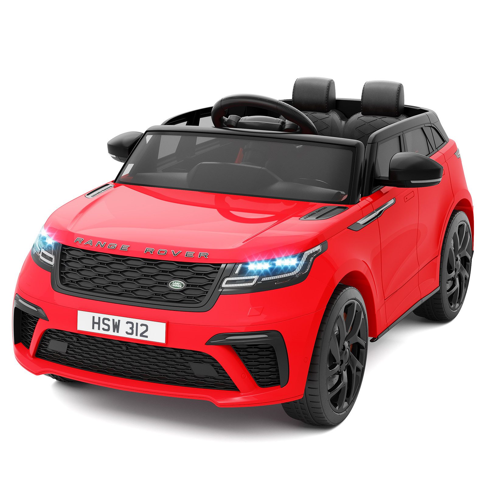 GarveeMore Elektro-Kinderauto 12V Kinder Elektroauto Land Rover Lizenziertes Mit 2,4 GHz, 108X66X52cm, für Kinder von 3+ Jahren, belastbar bis 30 kg