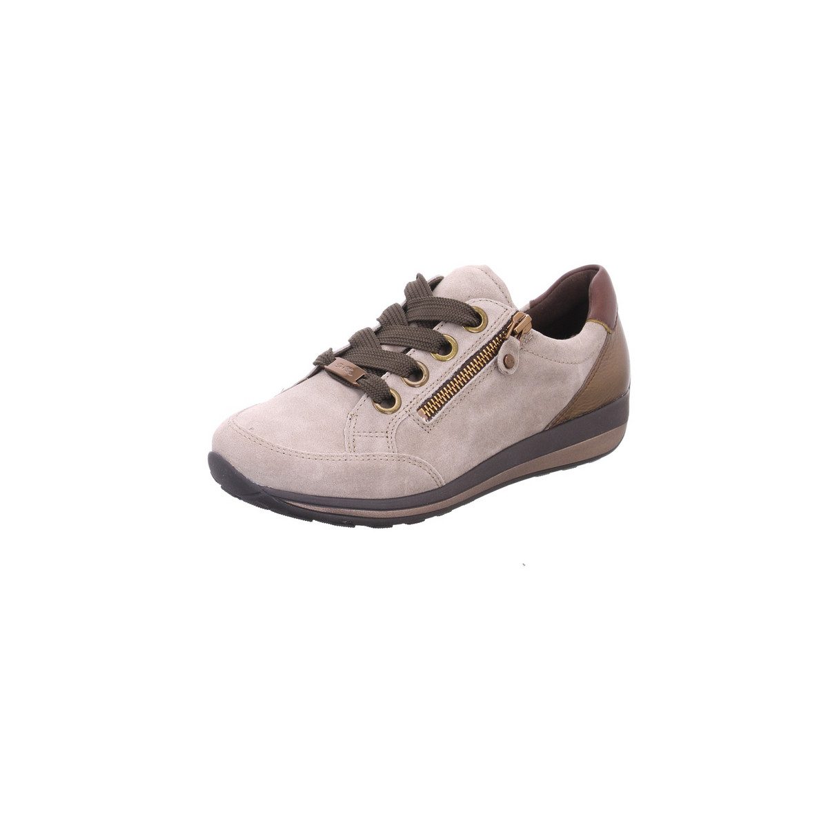 Freizeit Schnürer für Damen in beige Sneaker