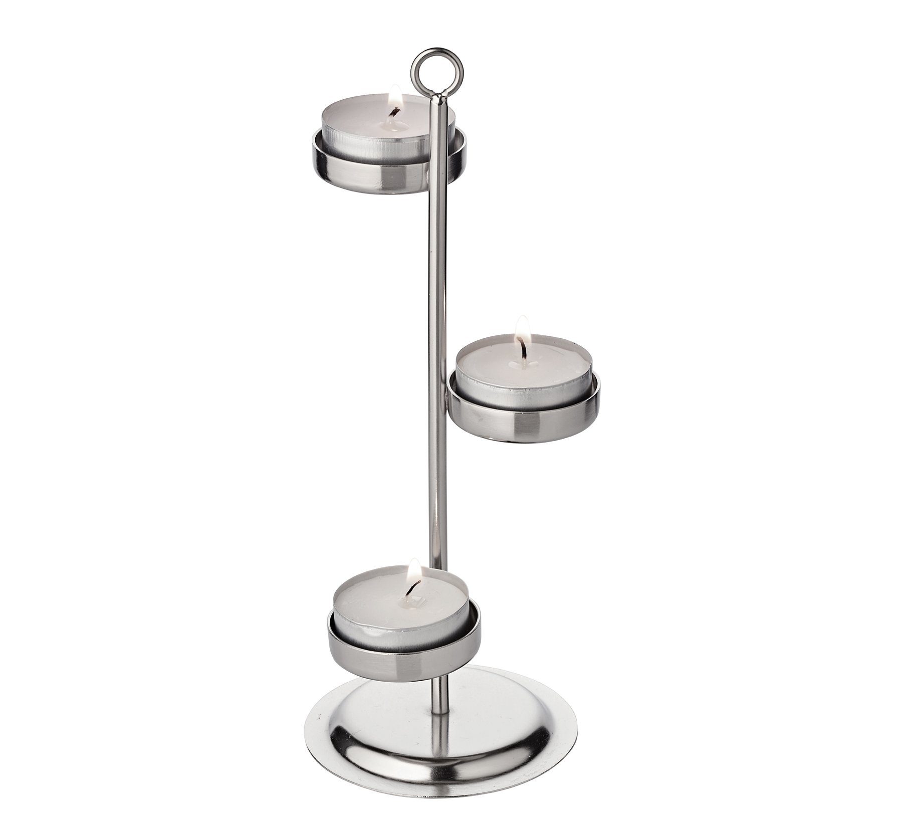 EDZARD Торшеры Denver, Silber-Optik, Edelstahl, vernickelt, H 21 cm