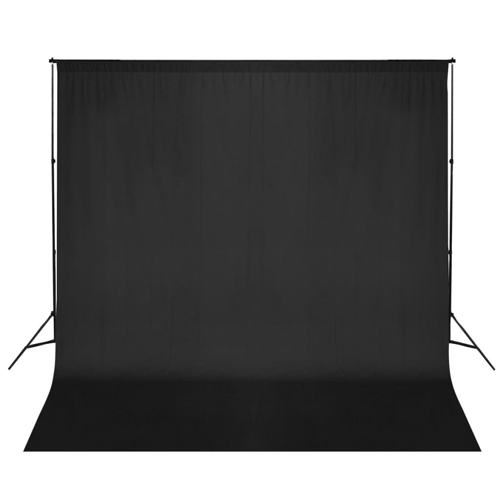 vidaXL Fotohintergrund Fotohintergrund-System 600 x 300 cm Schwarz