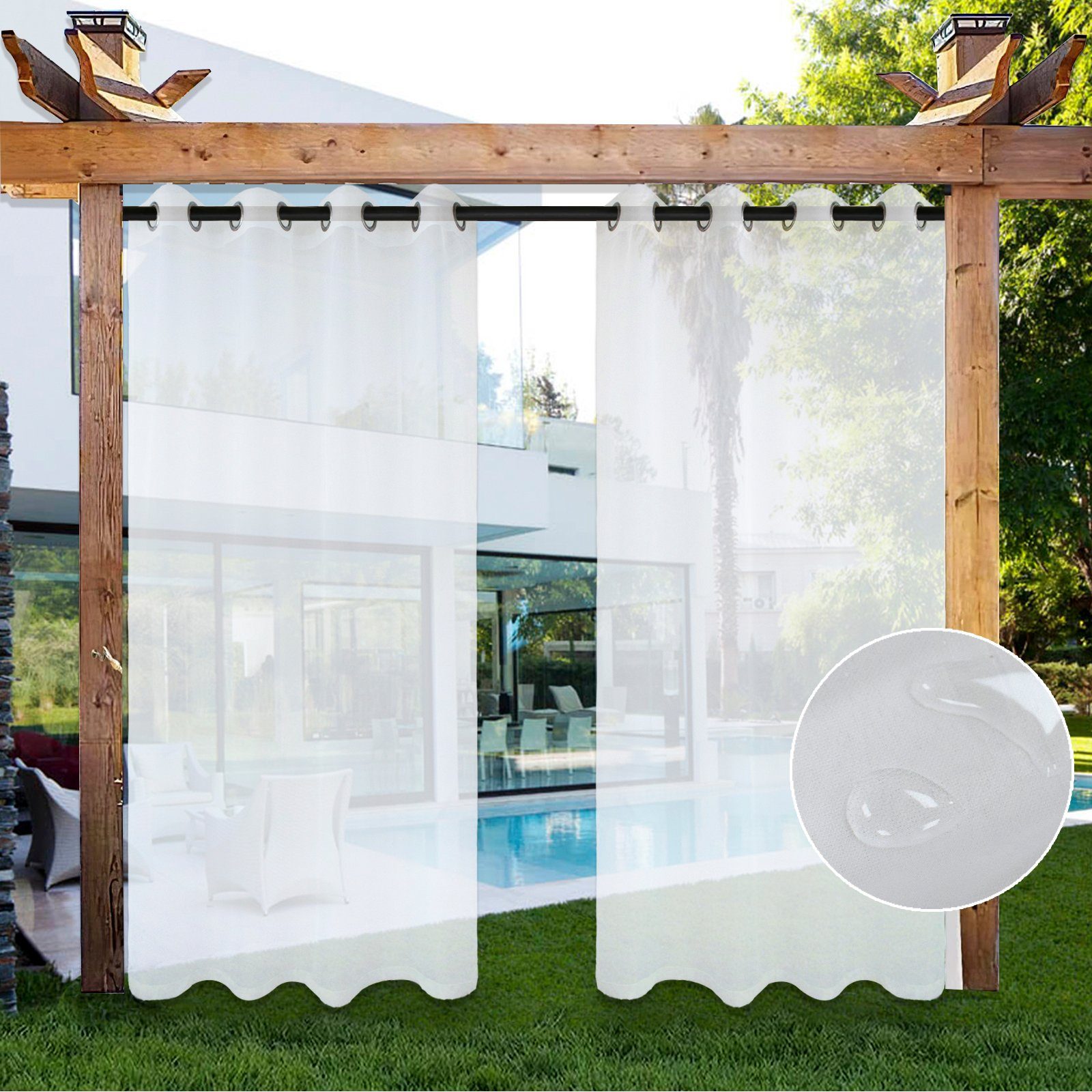 Sunicol Outdoorgardine Outdoor Vorhang Wetterfest mit günstig online kaufen