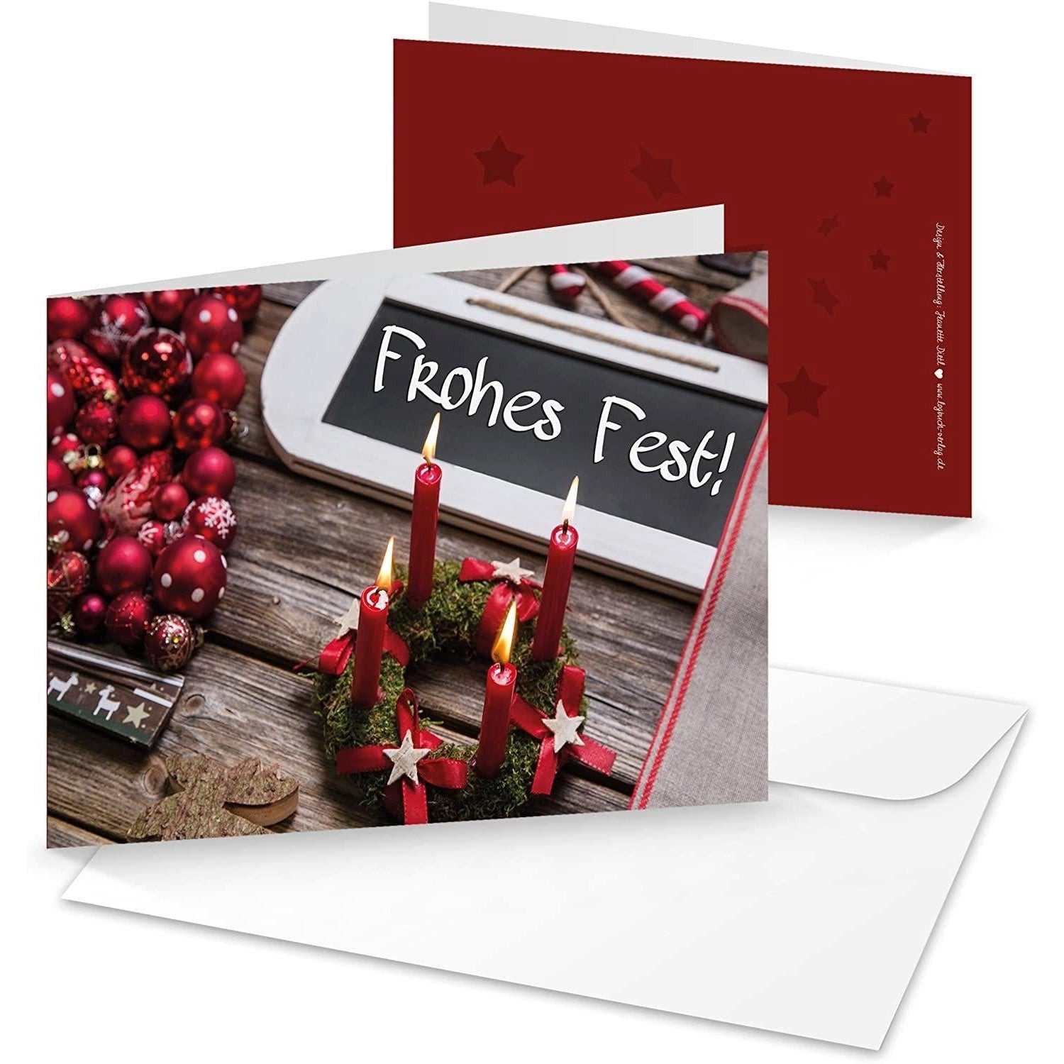 Logbuch-Verlag Dekofigur 10 Weihnachtskarten DIN A6 - Weihnachten Karten MI günstig online kaufen