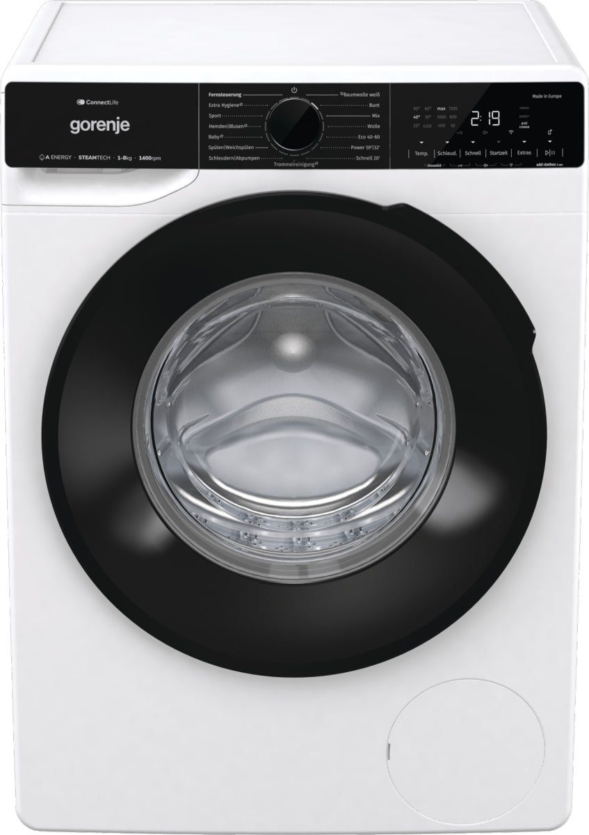 freistehend Waschmaschine EEK: Frontlader kg 8 W1PNA84ATSWIFI3 A WiFi GORENJE