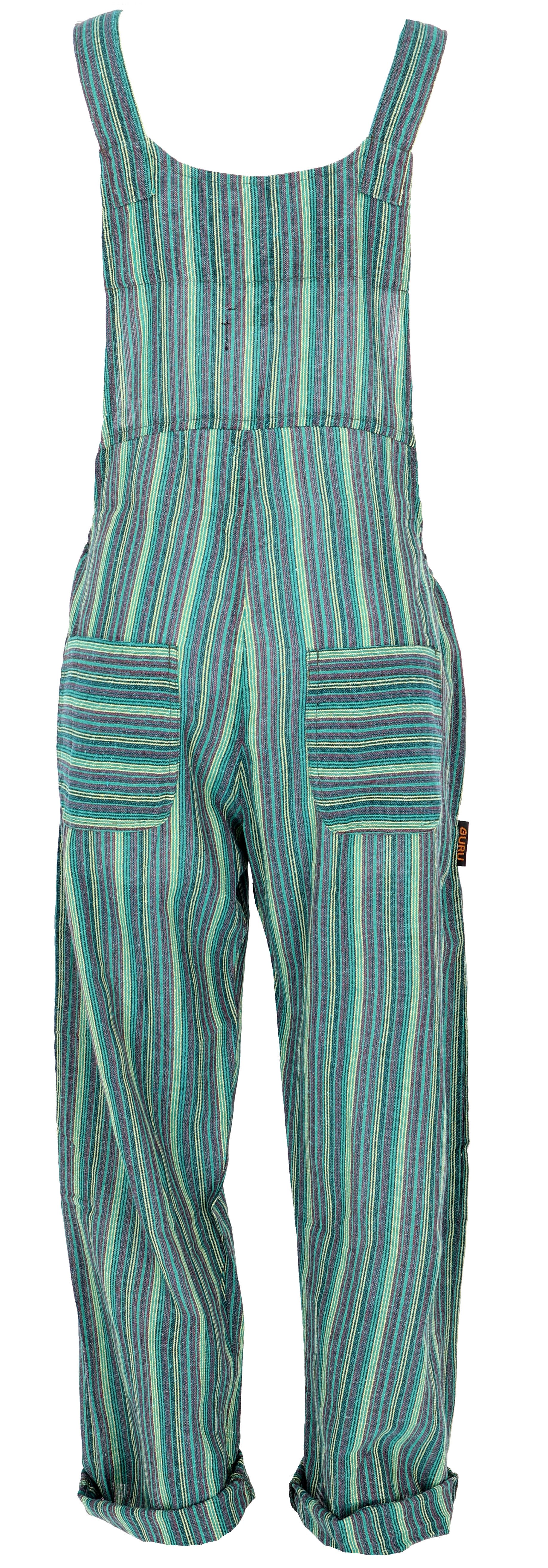 Guru-Shop Relaxhose Luftige Latzhose, gestreifter Ethno Style Boho.. alternative Bekleidung – Bild 4 von 5