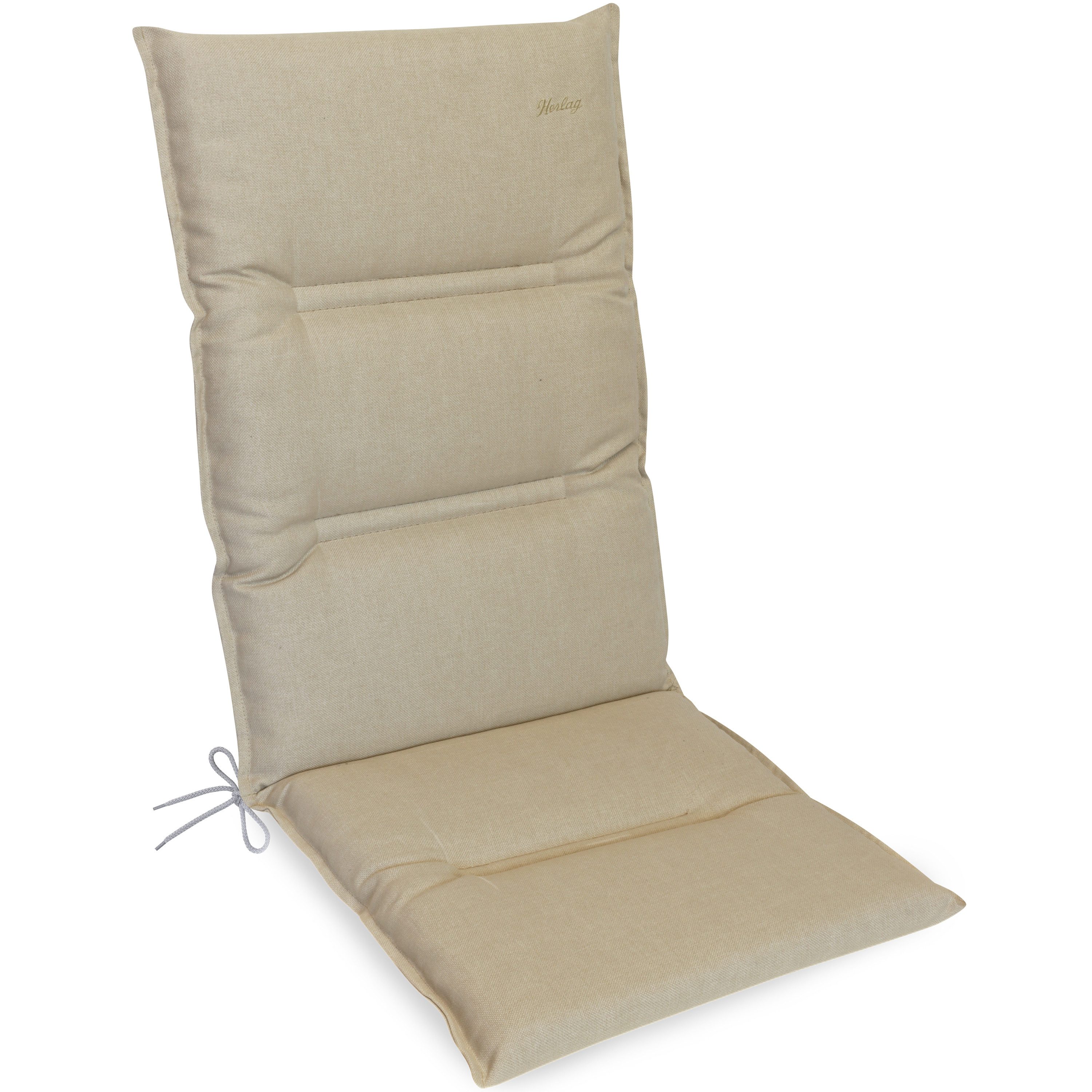 Herlag Hochlehnerauflage Greta, Green-Line Polsterauflage 120x50x7cm, Ressourcenschonende Materialien