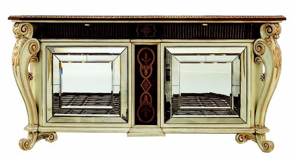 Xlmoebel Sideboard XLMOEBEL Anrichte in Weiß, Holz, mit Türen und Schubladen (Anrichte, 1 St., Anrichte, Weiß, Holz), Made in Europa
