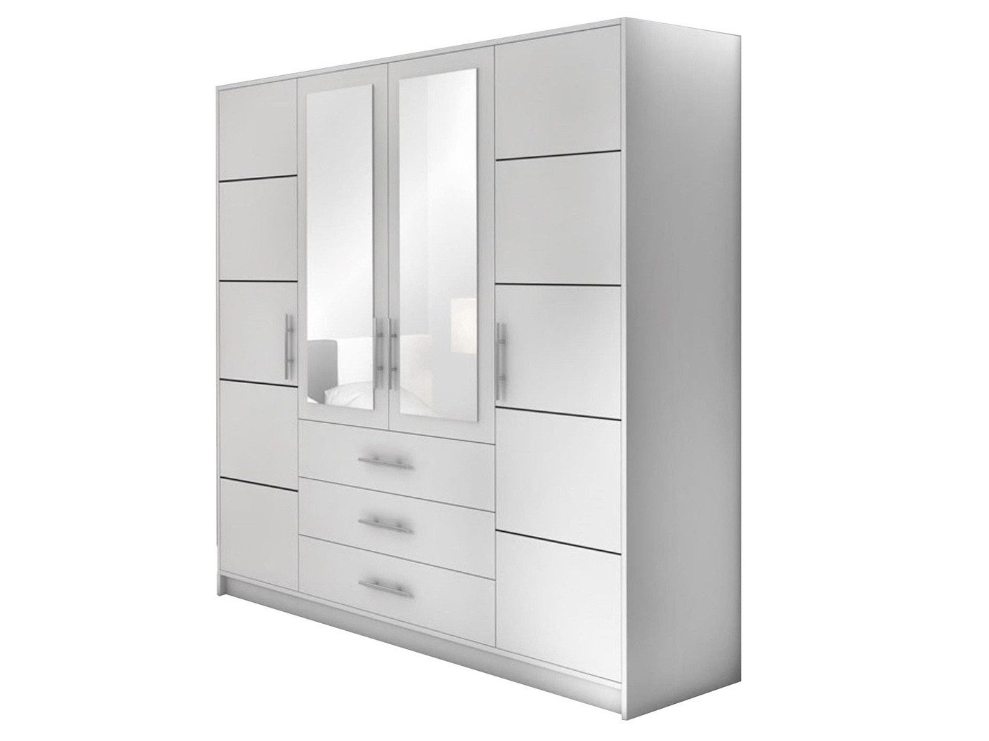 Beautysofa Kleiderschrank Kleiderschrank mit 4 türen BALI D4 Garderobenschr günstig online kaufen