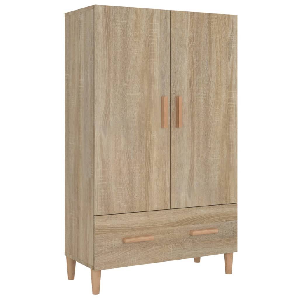 furnicato Highboard Sonoma-Eiche 70 x 31 x 115 cm mit Stauraum (1 St), Stabiler Beistellschrank mit 2 Türen, 1 Schublade und Wandhalterung