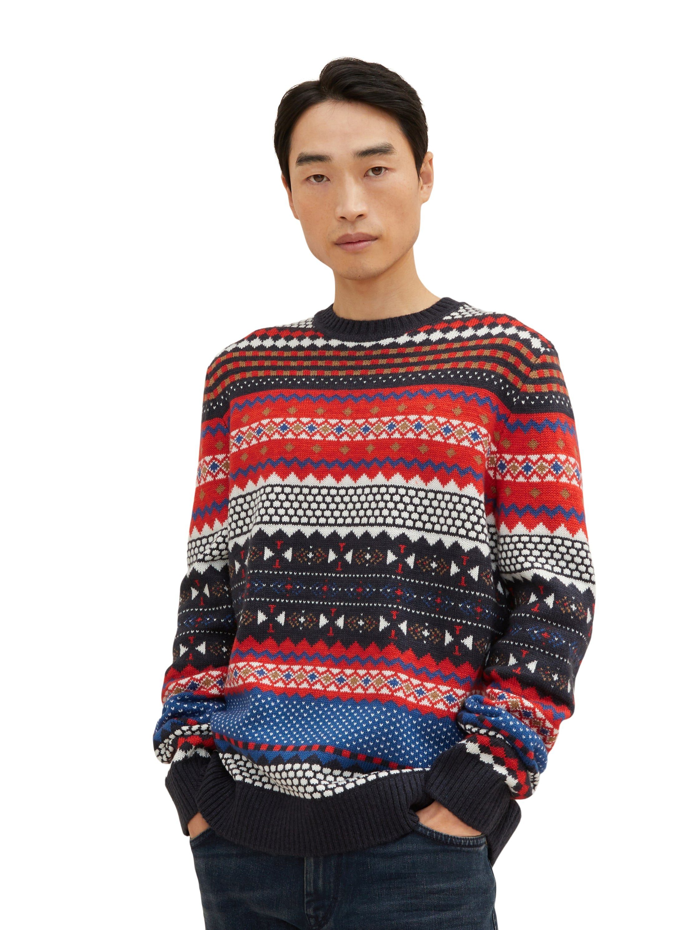 TOM TAILOR Strickpullover Gemusterter Strickpullover